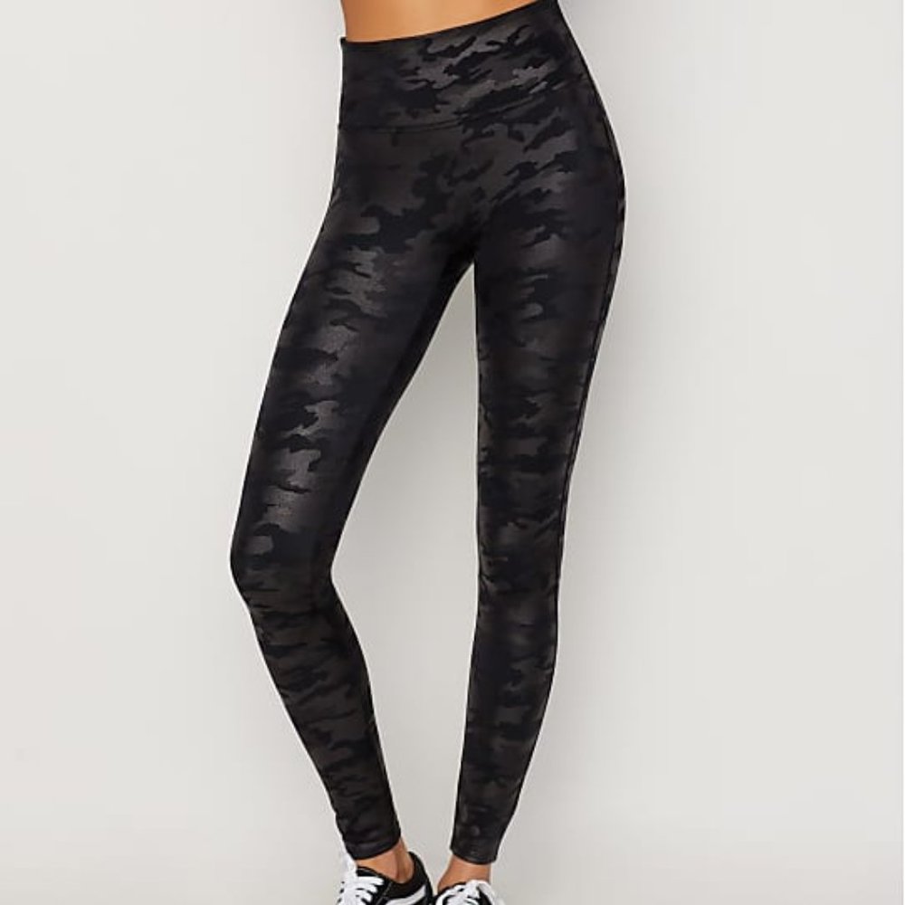 SPANX Faux Leather Camo Leggings - Picture 1 of 4